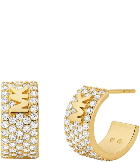 gold hoop earrings michael kors|michael kors earrings clearance.